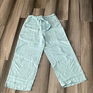 Chadwick's Real Comfort 100% Linen straight High Waist Pant Size 8